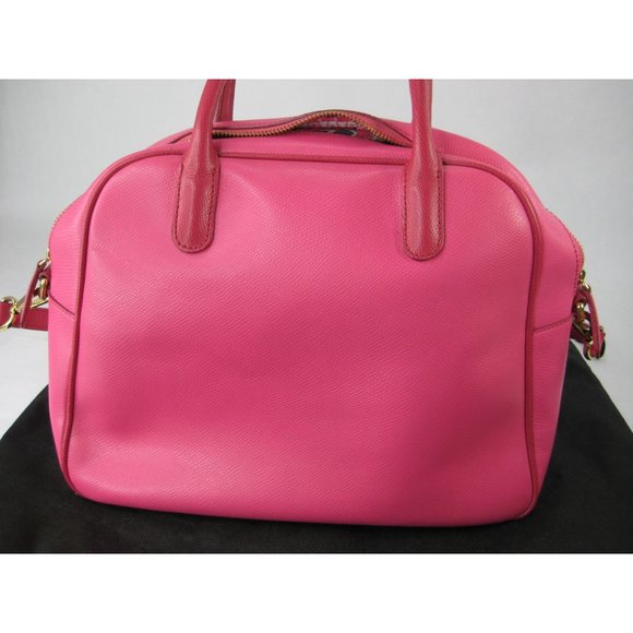 Vera Bradley Pink Leather Purse Adjustable Shoulder Strap Double Handles Spring - Picture 8 of 12